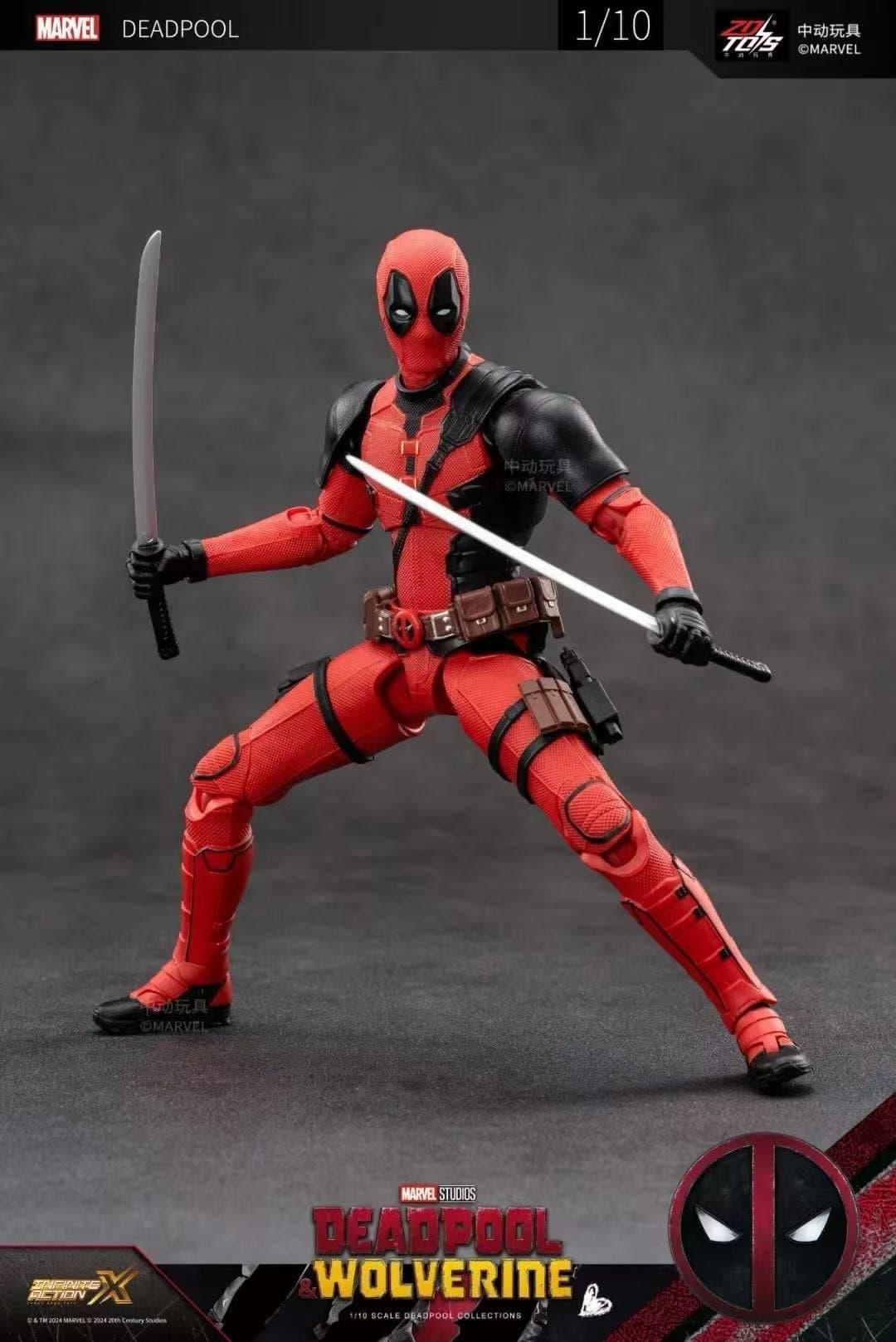 ZD Toys Deadpool, The Movie Edition, 1/10 Scale Collectible Action Figure 4