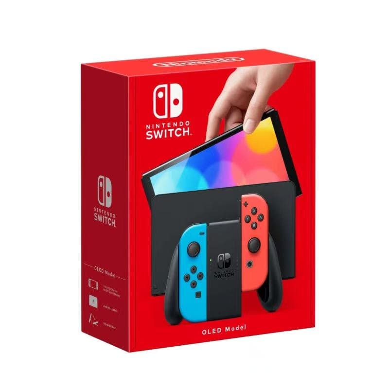 Nintendo Switch – OLED Model w/ Neon Red & Neon Blue Joy-Con