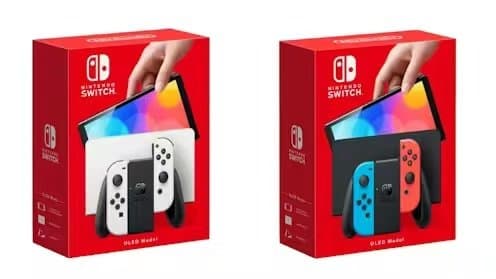 Nintendo Switch – OLED Model w/ Neon Red & Neon Blue Joy-Con 4