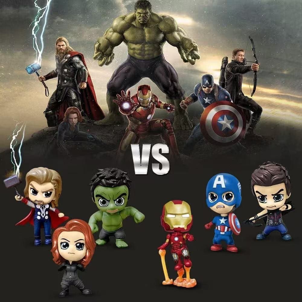 Avengers Q Version 6 in 1 Mini Figures 2