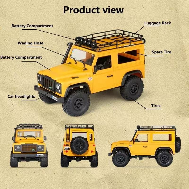 MN98 V2 RC Land Rover Licensed Defender 4×4 Off Road Crawler 5