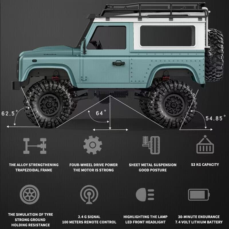 MN Series D90 Landrover Licensed RC Model 1:12 3