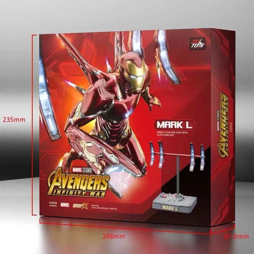 ZD Toys Iron Man Mark L & Nano Floating Set (MK50) Lightup Version 3