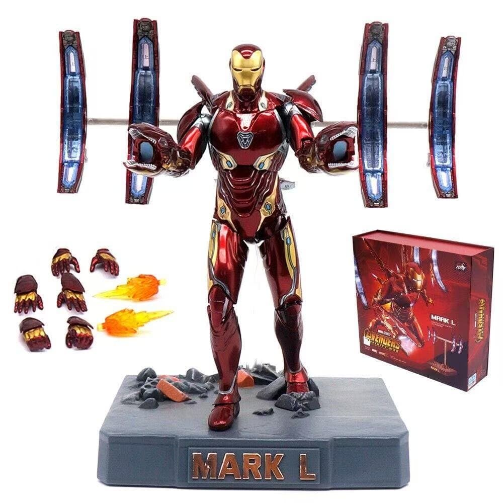 ZD Toys Iron Man Mark L & Nano Floating Set (MK50) Lightup Version 1