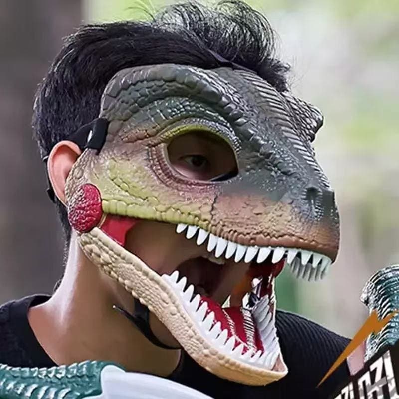 Jurassic World Velociraptor Dino Mask With Roaring Sounds ( Hard Plastic ) 5