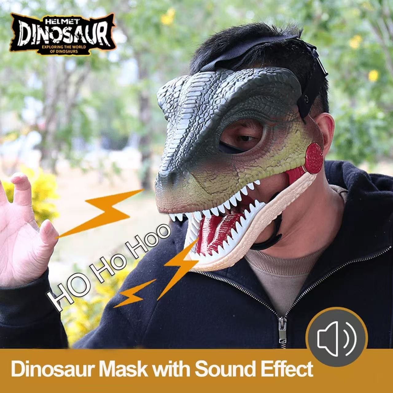 Jurassic World Velociraptor Dino Mask With Roaring Sounds ( Hard Plastic ) 3