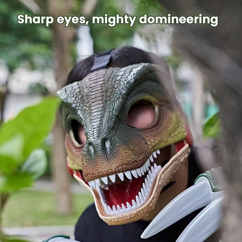 Jurassic World Velociraptor Dino Mask With Roaring Sounds ( Hard Plastic ) 6