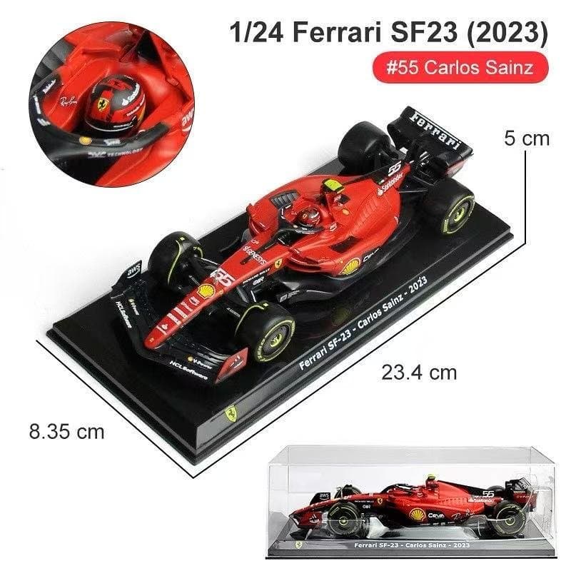 Burago 1:24 F1 Ferrari SF23 Carlos Sainz No55 4