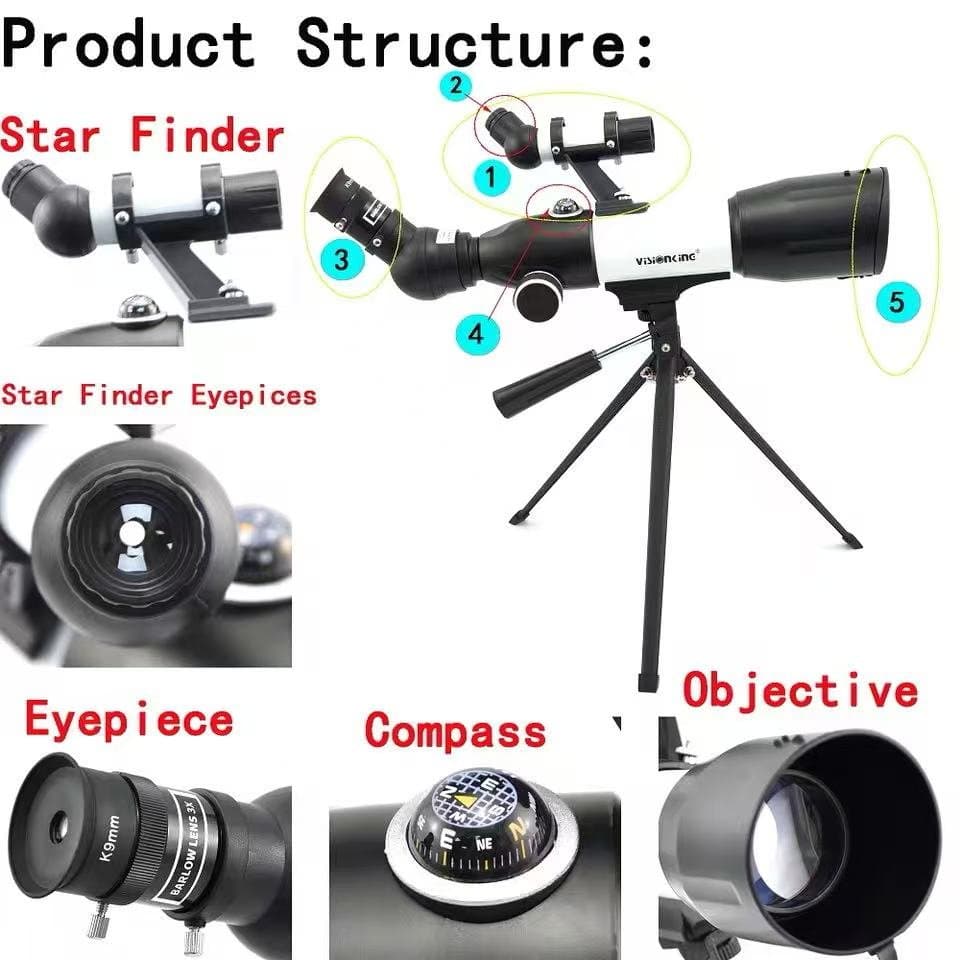 VisionKing Telescope Refractor 60350 3