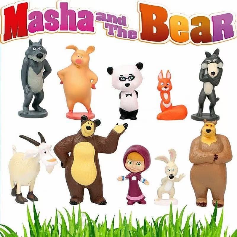 Masha And The Bear Cartoon Mini Pack of 10 Pieces