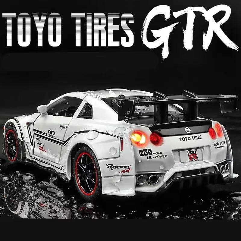 Nissan GTR Nismo R35 White Jiaye 1:32 Diecast 5