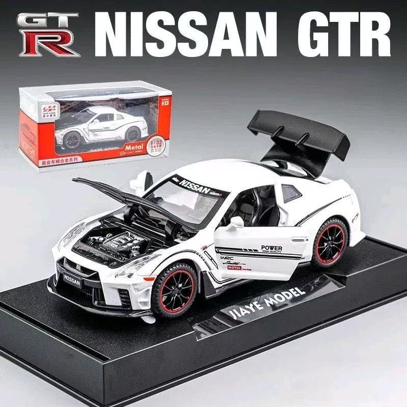 Nissan GTR Nismo R35 White Jiaye 1:32 Diecast 8
