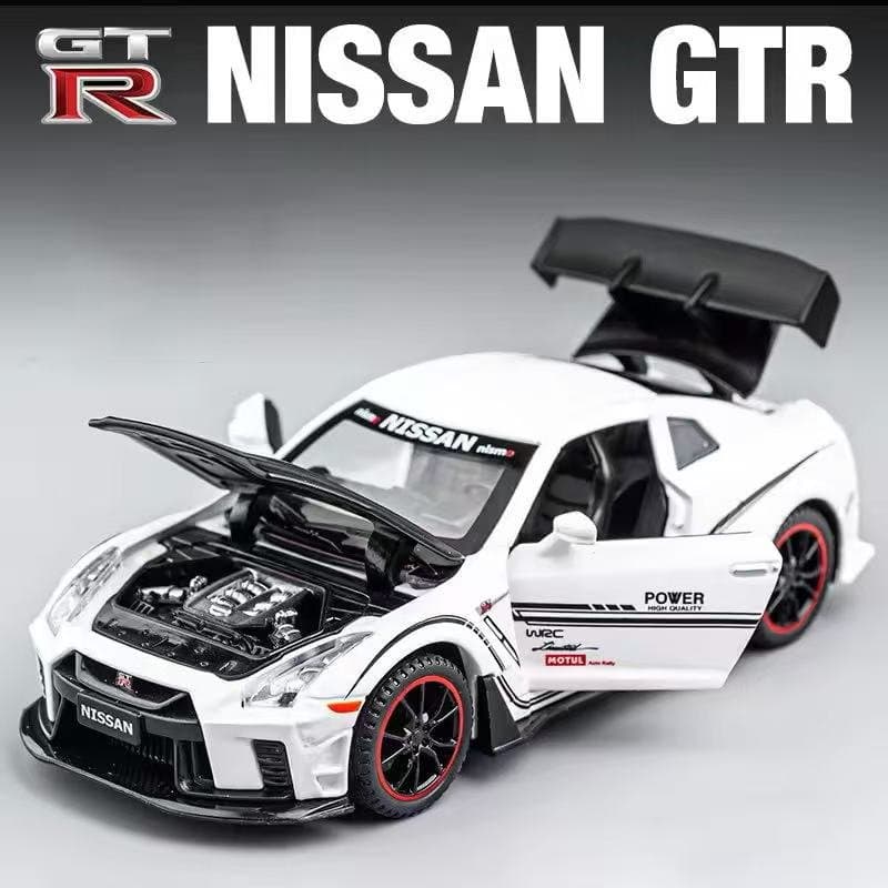 Nissan GTR Nismo R35 White Jiaye 1:32 Diecast 2