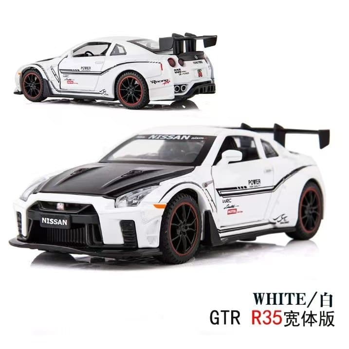 Nissan GTR Nismo R35 White Jiaye 1:32 Diecast 1
