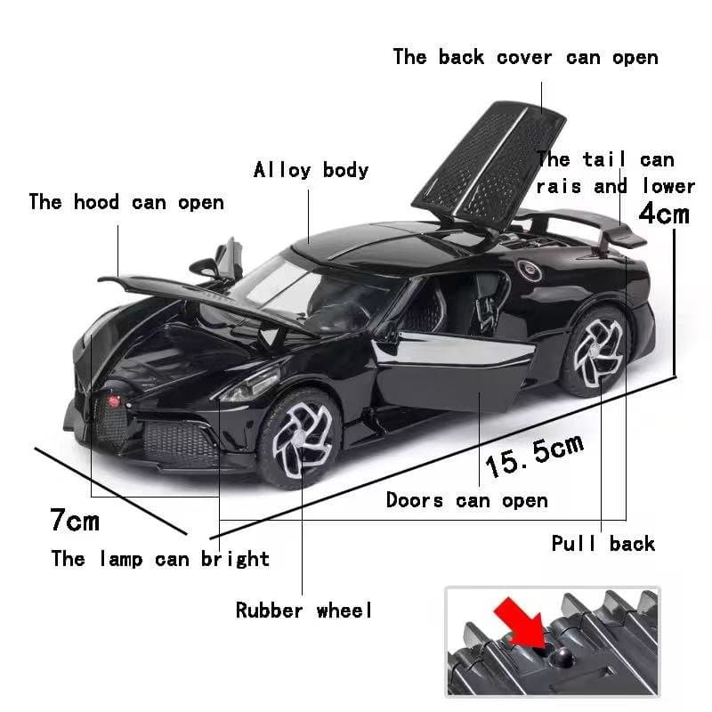 Bugatti La Voiture Noire Xinhaodi 1:32 Diecast 6