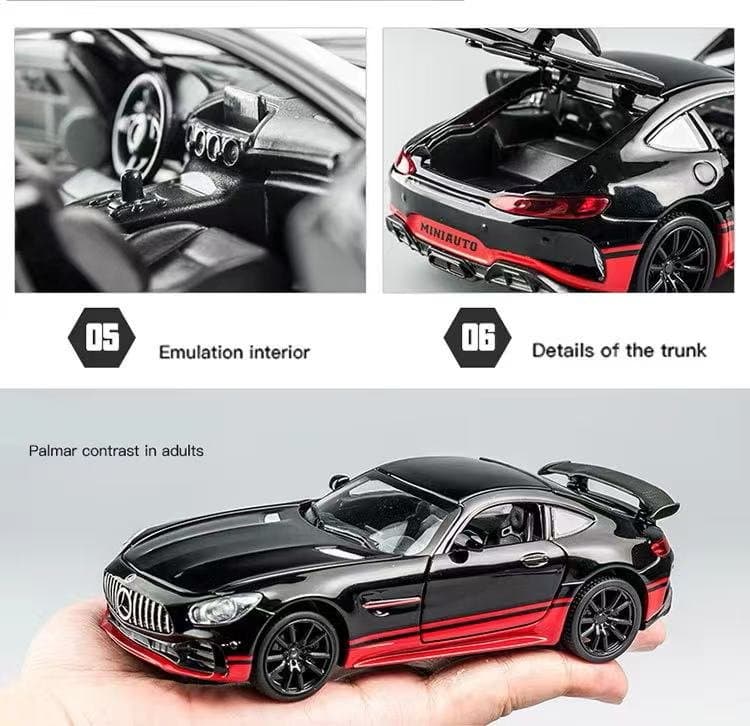 Mercedes Benz AMG GTR Black TY 1:32 Diecast 5