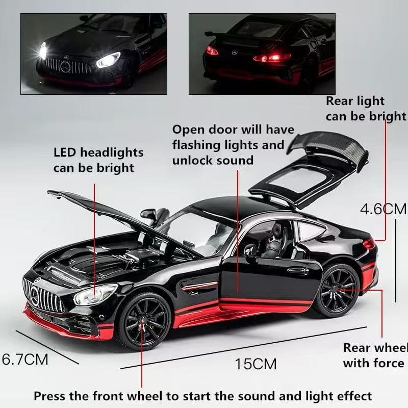 Mercedes Benz AMG GTR Black TY 1:32 Diecast 3