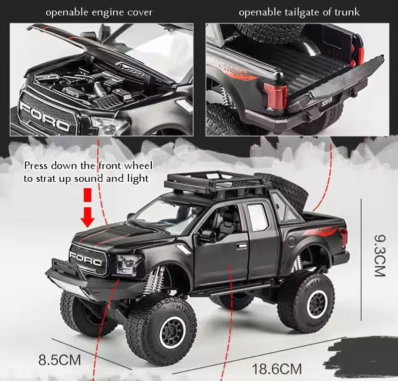 Ford Raptor Big Wheel 150 Miniauto 1:32 Diecast 3