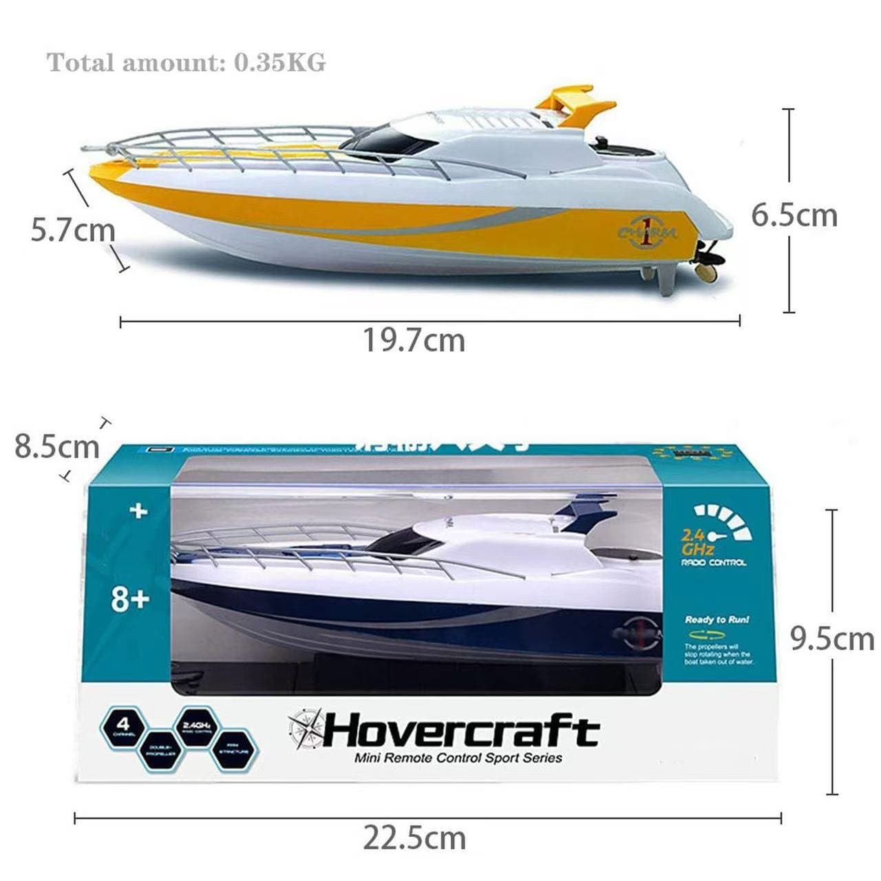 Hovercraft RC Speed Boat ABS Anti Impact 4CH Boat 3