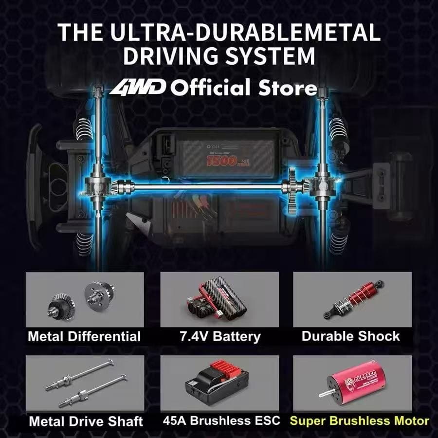 Shock 4WD 1/16 Monster Truck 40KM/H 9