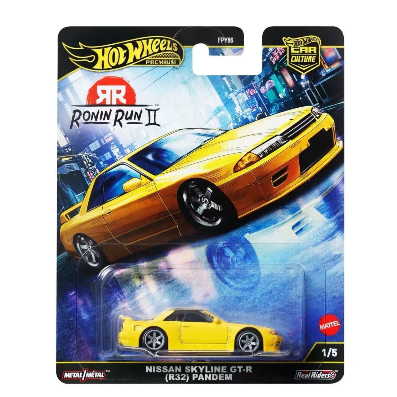 Hot Wheels Premium Car Culture Ronin Run 2 Nissan Skyline R32 Pandem 1:64 Scale 1