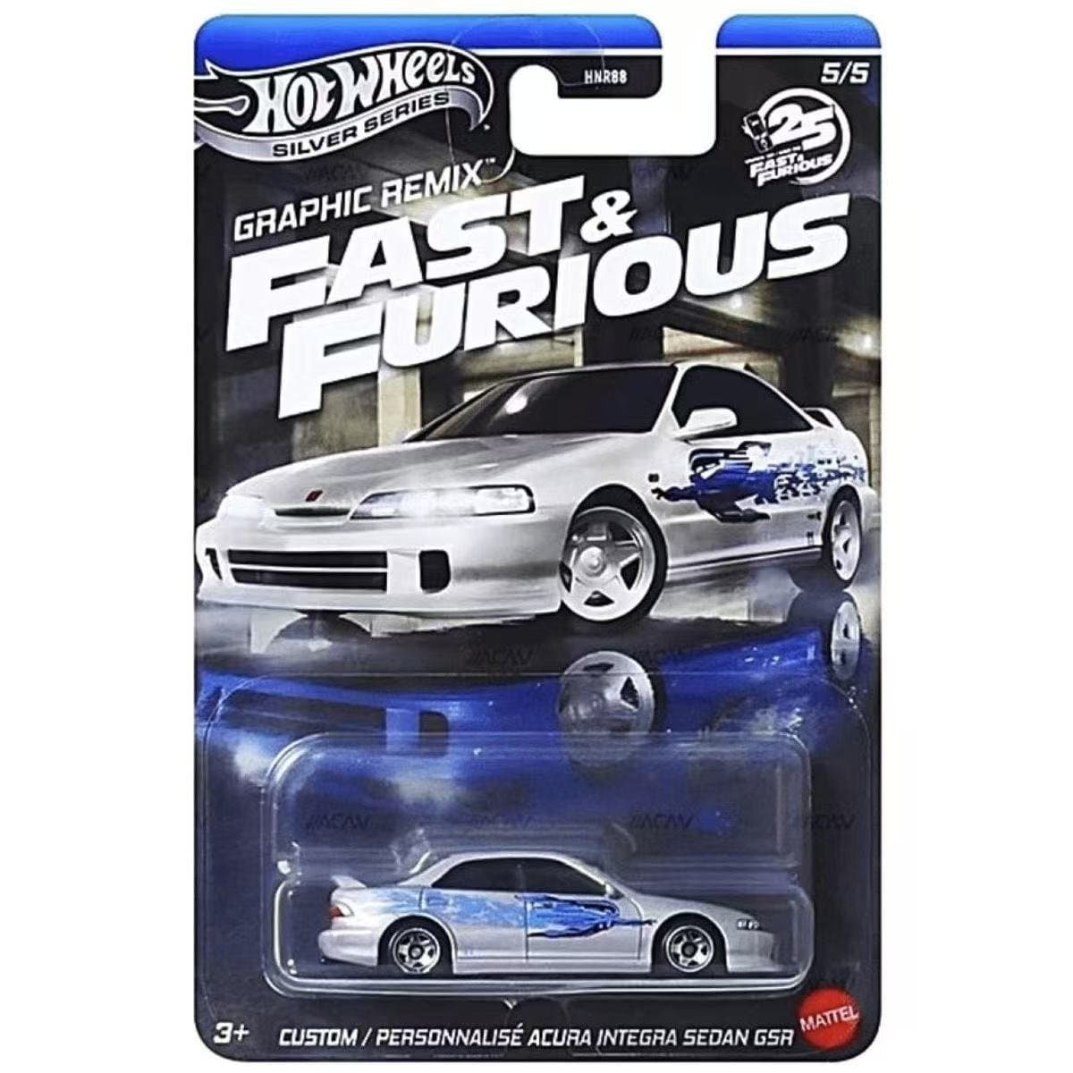 Hot Wheels Silver Series Fast & Furious Acura Integra Sedan GSR 1