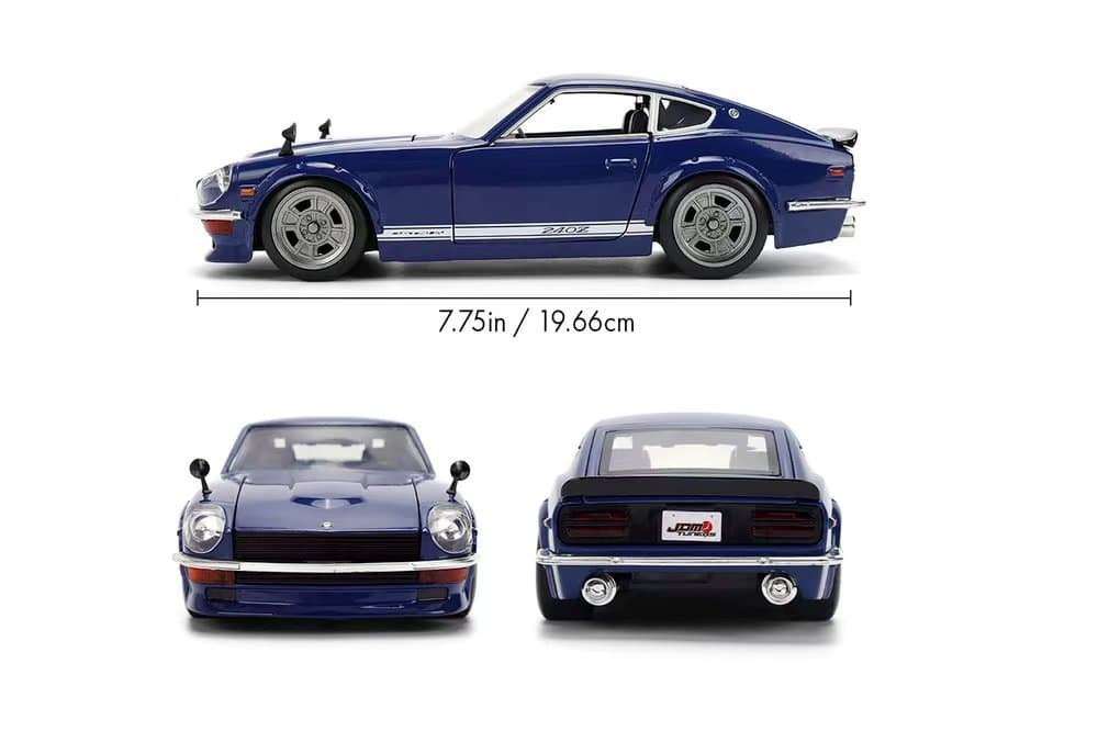 1972 Datsun 240Z Jada Blue JDM 1:24 Scale Diecast 3