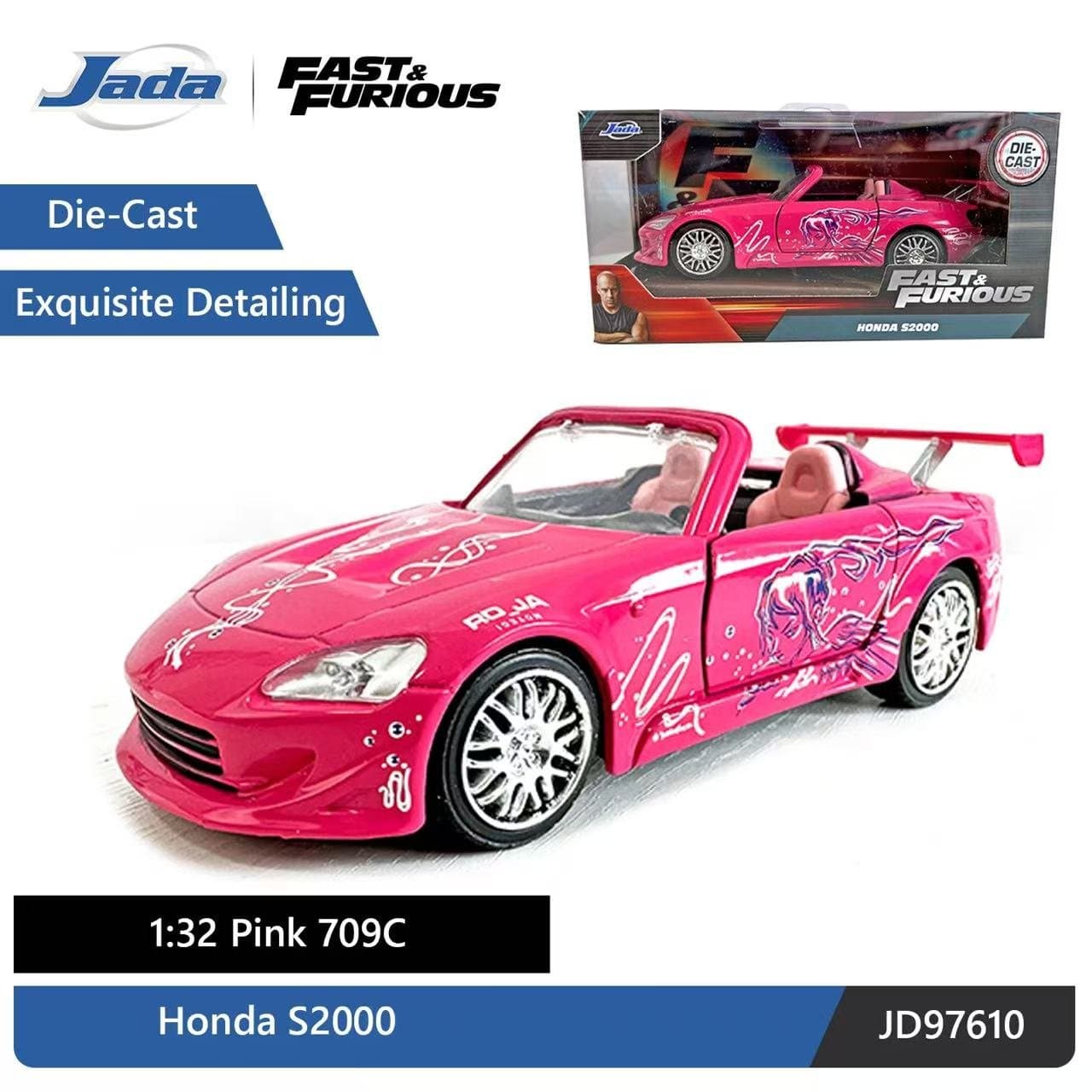 Fast & Furious Honda S2000 Jada 1:32 Diecast 2